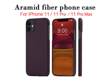 Rote und schwarze Farbe, staubdichte Echt-Aramidfaser-Kevlar-Hülle für iPhone 12