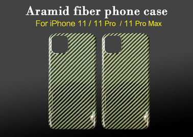 Stoßfestes, glänzendes Finish-Oberflächen-Carbon-Aramid-Faser-iPhone-Hülle für iPhone 11