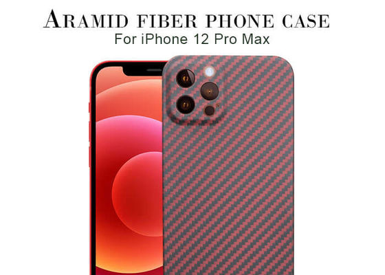 Kohlenstoff-Faser-Kasten-Aramidfaser-Handy-Fälle für iPhone 12 Pro-Max Kevlar Phone Case