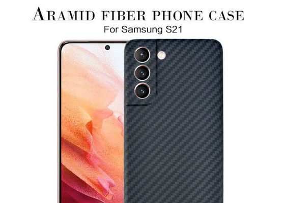 Aramidfaser-Telefon-Kasten Samsungs S21 leichter schwarzer