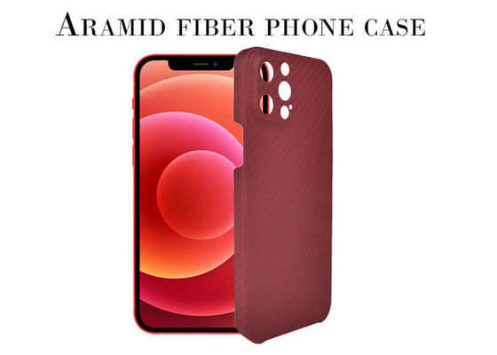 Roter Farbkamera-voller Schutz Aramid-Fall SGS für iPhone 12 Promaximales