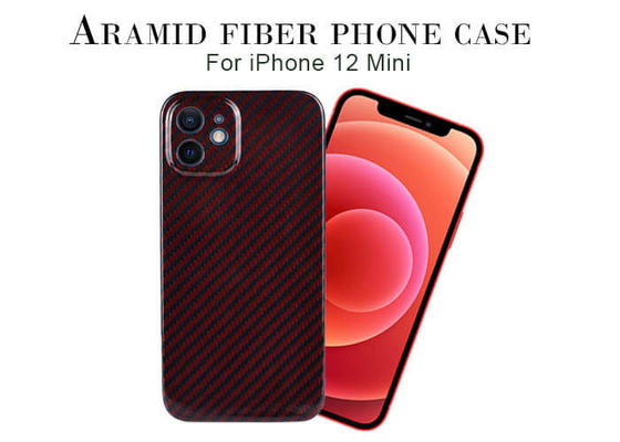 iPhone 14 rote Farb-Kevlar-Aramidfaser-mobile Abdeckung, Kohlenstoff-Faser-Handy-Fälle für iPhone
