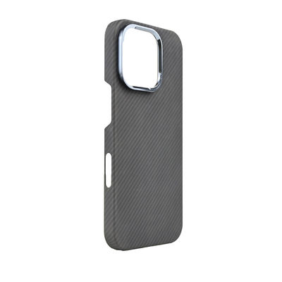 Kundenspezifische magnetische Aramid-Carbonfaser-Handyhülle mit Metallrahmen für iPhone 16 Pro