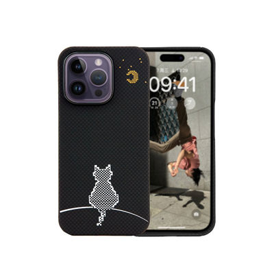 Ultra-dünne 0,8 mm Dicke, 16 g Gewicht, schmutzabweisende Aramidfaser-Handyhülle für iPhone 16 Pro Max