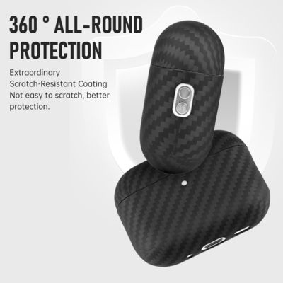 Black Color Carbon Aramid Fiber Earphone Case for AirPods Pro 3