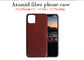 Schwarzer und roter glatter Twill Aramid-iPhone 11 Abdeckungs-Kasten