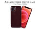 iPhone 14 rote Farb-Kevlar-Aramidfaser-mobile Abdeckung, Kohlenstoff-Faser-Handy-Fälle für iPhone